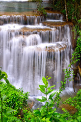 Huai Mae Kamin The waterfall is located on Srinakarin Dam Nation