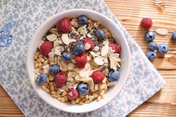 овсянка с медом и ягодами