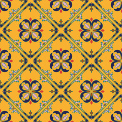 Vector seamless texture. Beautiful colored pattern for design and fashion with decorative elements