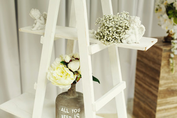 Stylish beautiful luxury wedding decor