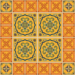 Vector seamless texture. Beautiful colored pattern for design and fashion with decorative elements