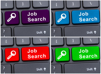 Laptop keyboard with job search key