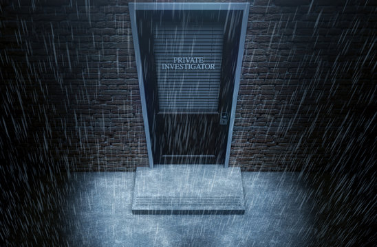 Private Eye Door Outside Rain