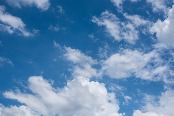 Naklejka na ściany i meble Beautiful blue sky with cloud in summer