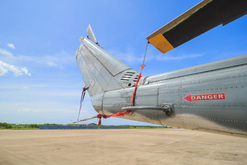 Details of body part helicopter.