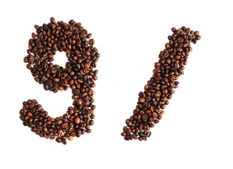 numbers from coffee beans