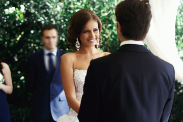 Luxury outdoors wedding ceremony