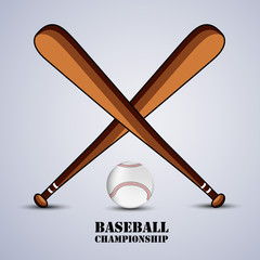 Illustration of elements for baseball sport background