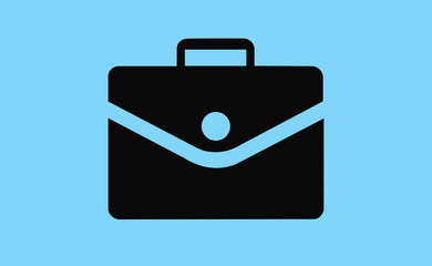 Vector black case icon on flat background