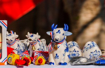 Traditional s souvenir shop at farmers street market