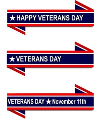 Happy Veterans Day flag banner