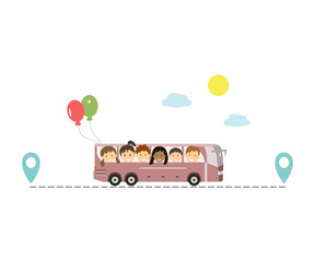 Kids Traveling by Bus