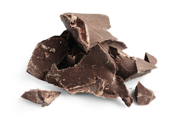 Chocolate pieces close-up