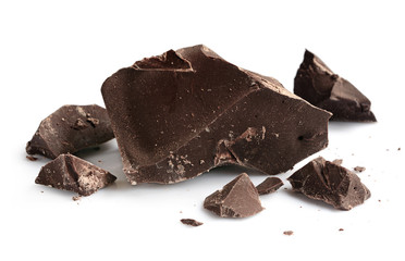 Chocolate pieces close-up