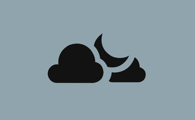Vector weather symbol icon on flat background