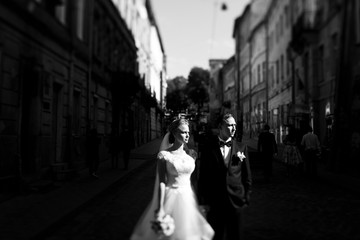 Newlyweds on the street