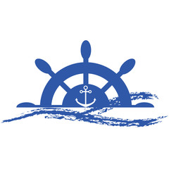 Marine icon.Nautical logo.Sea wave logo for maritime companies.