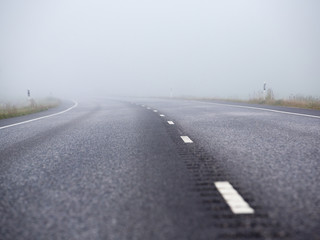 Highway going far away. 