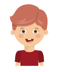 Happy boy cartoon icon. Childhood happinesssummer season cloth and kid theme. Isolated design. Vector illustration