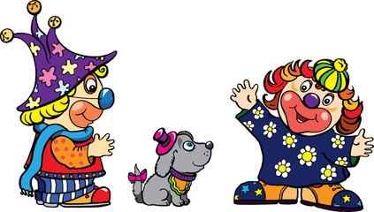 Clown, circus, big top, harlequin, performance, entertainment