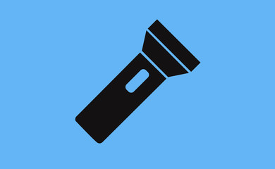 Vector flashlight icon on flat background