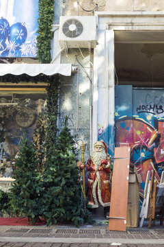 Santa in Athens