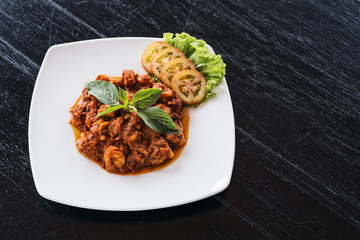 traditional cambodian spicy prawn amok curry