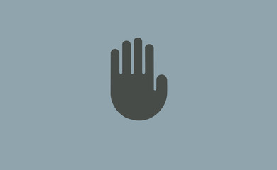 Obraz premium Vector hand symbol icon on flat background