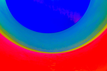 Details of colorful plastic in the playground.