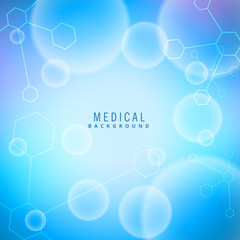 medical background with molecules
