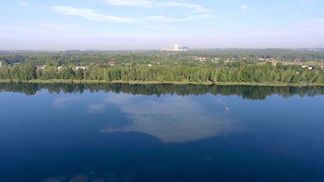 Electrical Power Plant on Lake Pogoria in Dabrowa Gornicza, Poland.