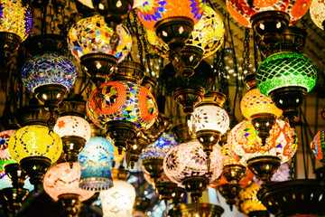 Arabian Lamps In Oriental Grand Bazaar Of Ista