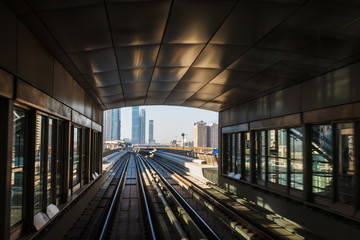metro subway tracks in the united arab emirates