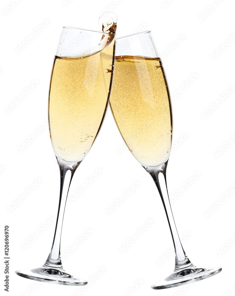 Wall mural Cheers! Two champagne glasses