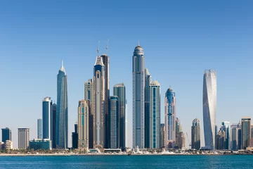 Foto auf Alu-Dibond Gesamtansicht der Dubai Marina VAE © arbalest