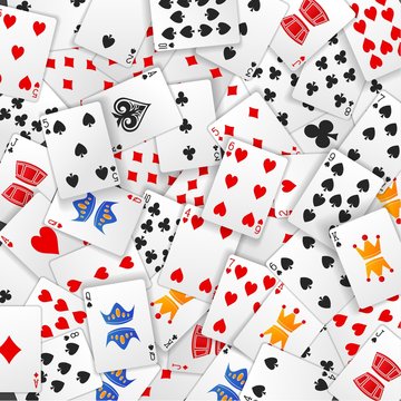 Poker card scattered background