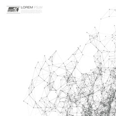 Black and White Mesh Vector Background | EPS10 Design