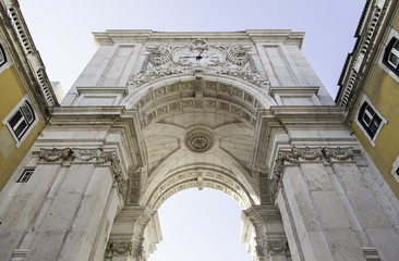 Fototapeta na wymiar Detail of arch in plaza do comercio