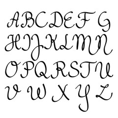 Caligraphic font lettering vector