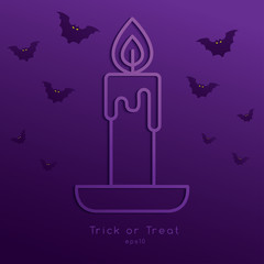 Outlined Halloween Elements : Vector Illustration