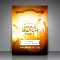 Summer Beach Party Flyer -