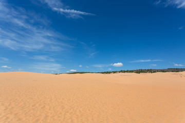 red sand dune desert in Mui Ne, Vietnam