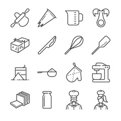 Bakery equipment icons