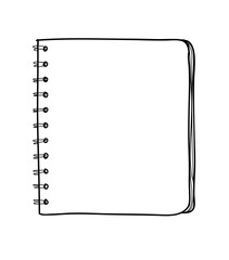 vector blank  notebook  hand drawn line art cute illustration