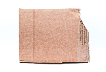 cardboard pieces isolated on white background