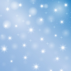 Abstract pattern star. Decorative design with snow. Bright element  bokeh. Christmas background. New Year illustration.  Festive creative symbol. Simple graphic element. Vector.
