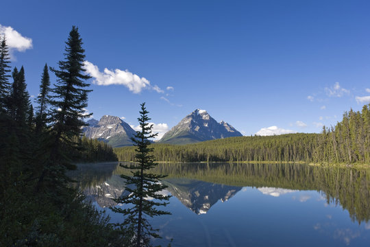 Whirlpool Peak, Mt. Fryatt and Leech Lake, Jasper National Park, Alberta, Canada