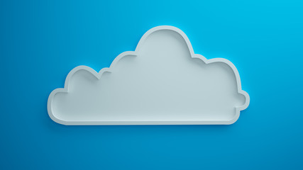 Cloud blue background 3d render