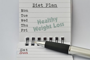 Weekly diet plan