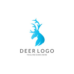 Deer logo. Easy to edit, change size, color and text.